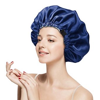 Women's Silk Sleep Bonnet Adjustable Elastic Band Smooth Hair Protection Cap