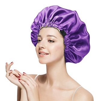 Women's Silk Sleep Bonnet Adjustable Elastic Band Smooth Hair Protection Cap