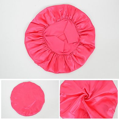 Women's Satin Sleep Bonnet Elasticity Wide Band Silky Hair Protection for Curly and Natural Hair