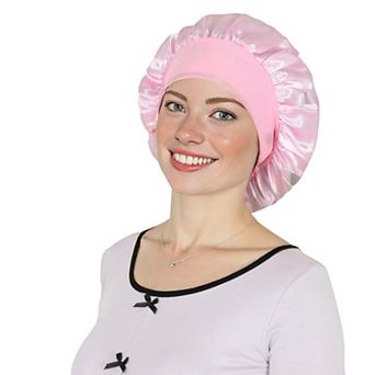 Women's Satin Sleep Bonnet Elasticity Wide Band Silky Hair Protection for Curly and Natural Hair