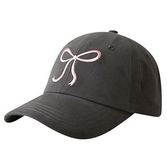 Women's Baseball Cap with Bow Embroidery