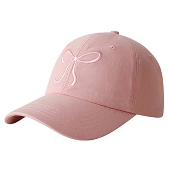 Women's Baseball Cap with Bow Embroidery
