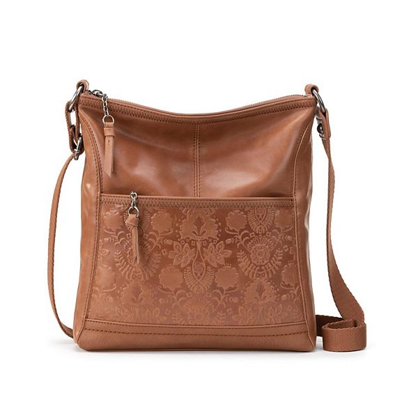 [一点物]ロラライハリス♡本革刺繍のバッグ♡アンティーク調ベージュ本革バッグ♡ The Sak Lucia Crossbody Leather Bag