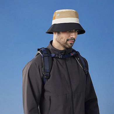Women's Outdoor Patchwork Bucket Hat Adjustable Chin Strap Breathable Wide Brim
