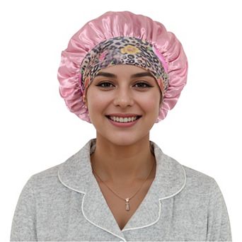 Women's Silk Bonnet for Sleeping Satin Hair Bonnet with Floral Elastic Band for Hair Protection