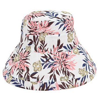 Women's Reversible Bucket Hat Stylish Floral Printing Sun Protection