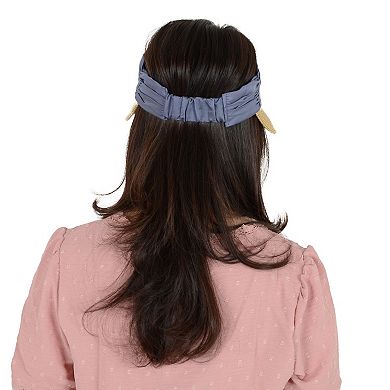 Women's Straw Sun Visor Wide Brim Adjustable Elastic Band Lightweight Summer Hat