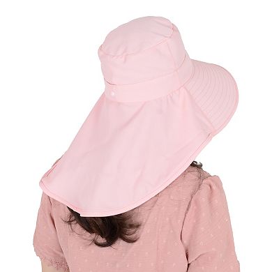 Women's Ponytail Sun Hat Wide Brim Sun Hat with Flap Packable Adjustable Summer Beach Hat