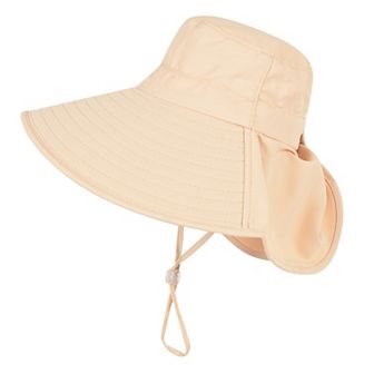 Women's Ponytail Sun Hat Wide Brim Sun Hat with Flap Packable Adjustable Summer Beach Hat