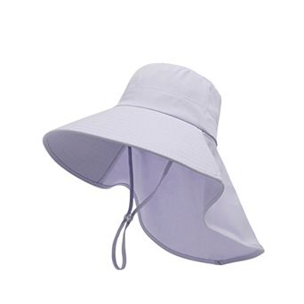Women's Ponytail Sun Hat Wide Brim Sun Hat with Flap Packable Adjustable Summer Beach Hat