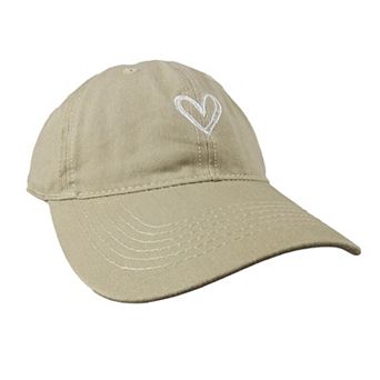 Women's Heart Embroidered Baseball Cap Low Bun Trucker Hat