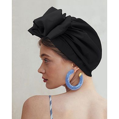 Women's Vintage Turban Headwrap with Large Bow Elegant Soft Stretch Headscarf