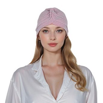 Women's Glitter Turban Twist Knot Head Wrap Stretchy Metallic Fabric Elegant Headscarf