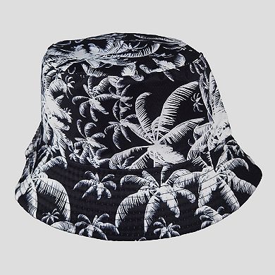 Women's Coconut Palm Print Bucket Hats Reversible Anti-UV Hat