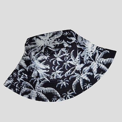 Women's Coconut Palm Print Bucket Hats Reversible Anti-UV Hat