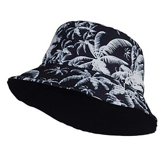 Women's Coconut Palm Print Bucket Hats Reversible Anti-UV Hat