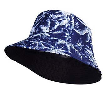 Women's Coconut Palm Print Bucket Hats Reversible Anti-UV Hat