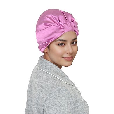 Women's Silk Bonnet for Sleeping Satin Lined Hair Bonnet Twist Elastic Band Hair Cap