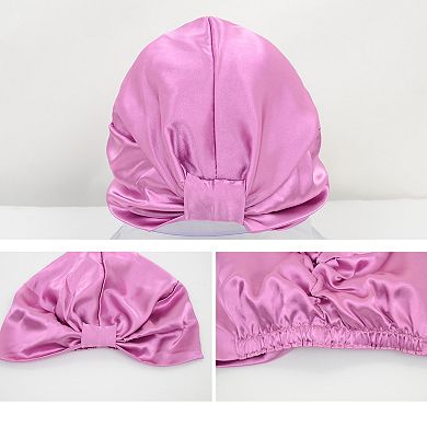 Women's Silk Bonnet for Sleeping Satin Lined Hair Bonnet Twist Elastic Band Hair Cap