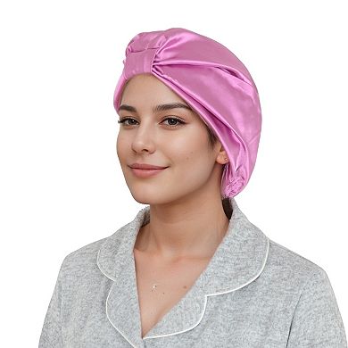 Women's Silk Bonnet for Sleeping Satin Lined Hair Bonnet Twist Elastic Band Hair Cap