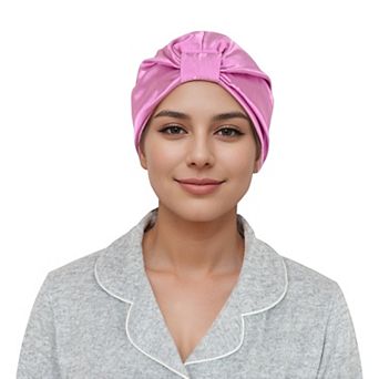 Women's Silk Bonnet for Sleeping Satin Lined Hair Bonnet Twist Elastic Band Hair Cap