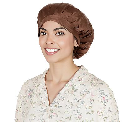 Women's Satin Sleep Bonnet Adjustable Tie Back Hair Protection Cap for All Hair Types