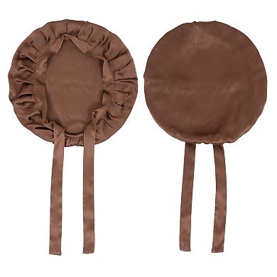 Women's Satin Sleep Bonnet Adjustable Tie Back Hair Protection Cap for All Hair Types