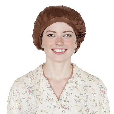 Women's Satin Sleep Bonnet Adjustable Tie Back Hair Protection Cap for All Hair Types