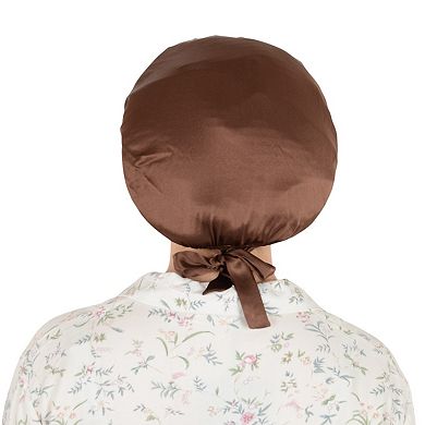 Women's Satin Sleep Bonnet Adjustable Tie Back Hair Protection Cap for All Hair Types