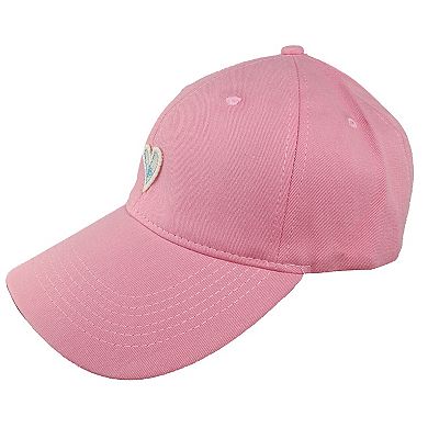 Women's Heart Embroidered Cap Low Bun Soft Cotton Trucker Hat