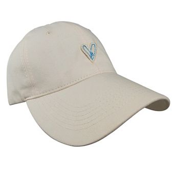 Women's Heart Embroidered Cap Low Bun Soft Cotton Trucker Hat