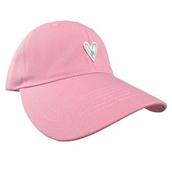 Women's Heart Embroidered Cap Low Bun Soft Cotton Trucker Hat