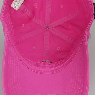 Women's Flower Embroidered Baseball Cap Low Bun Soft Cotton Trucker Hat