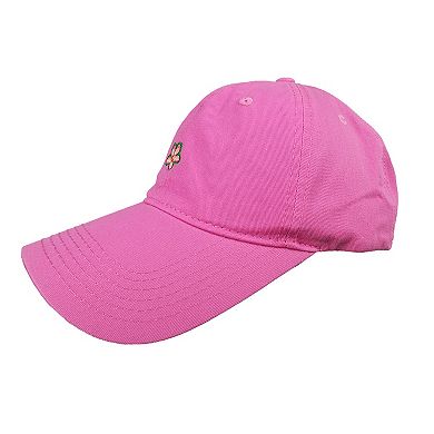 Women's Flower Embroidered Baseball Cap Low Bun Soft Cotton Trucker Hat