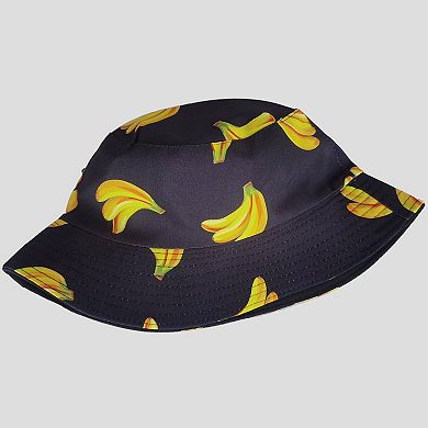 Women's Reversible Bucket Hat Stylish Fruit Printing Sun Protection