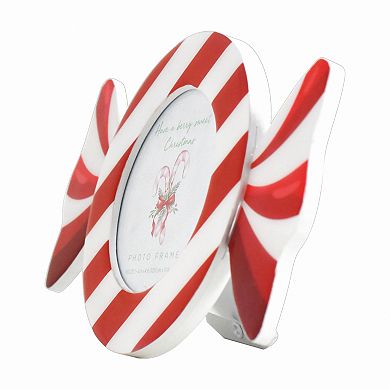 Christmas Candy Round Photo Frame