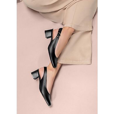 Andrea Womens Heeled Slingback Flats 73995