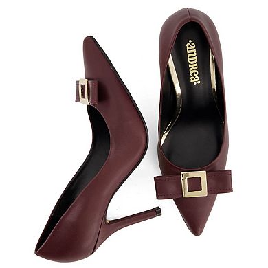 Andrea Fashion Bow Stiletto Pumps 85514