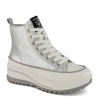 Andrea Platform Metallic Sneaker Booties 70076