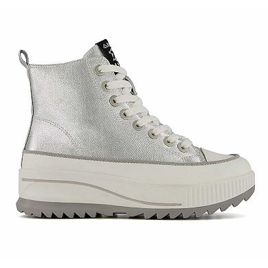 Andrea Platform Metallic Sneaker Booties 70076