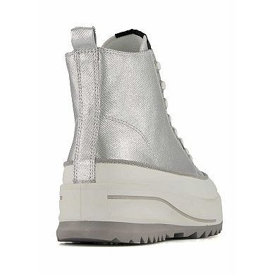 Andrea Platform Metallic Sneaker Booties 70076