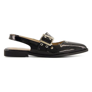 Andrea Slingback Flats Wide Buckle 85553