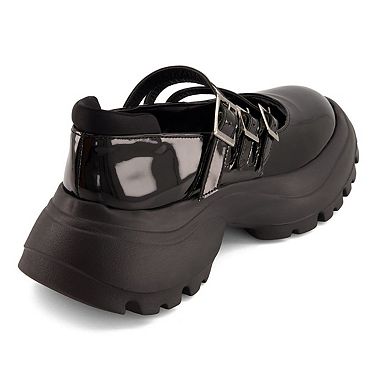 Andrea Womens Combat Mary Janes 87254