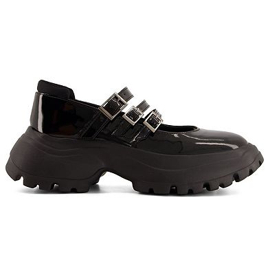 Andrea Womens Combat Mary Janes 87254