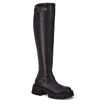 Andrea Women's Knee High Combat Boots 85582