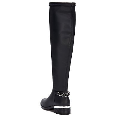 Andrea Tall Riding Boots With Chain Accent 89531