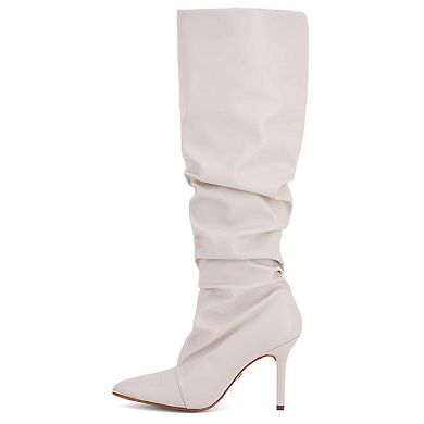 Andrea Slouchy Boots With Pointy Toe 63428
