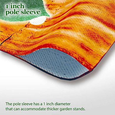 G128 Garden Flag Stand & Garden Flag 12x18 IN Christmas Welcome Gnome Double Sided