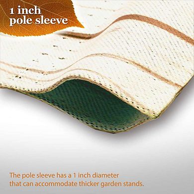 G128 Garden Flag Stand & Garden Flag 12x18 IN Autumn Welcome Gnome Double Sided