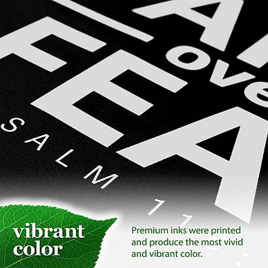 G128 Garden Flag 12x18 Inches Faith Over Fear Scripture Printed Blockout Polyester